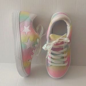 NWOTChildren's Place girls shoes, pastel colors pink yellow purple green, size 3